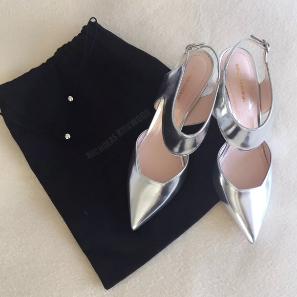nicholas kirkwood silver shoes